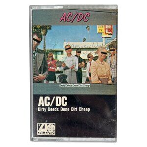 Vintage 1976 AC/DC "Dirty Deeds Done Dirt Cheap" Cassette Tape